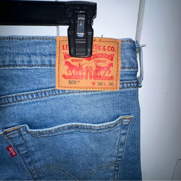 Levi's Blue Straight Jeans Classic Fit - Picture 3 of 4